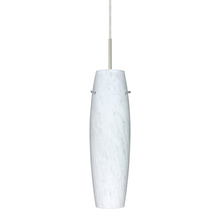 Besa Lighting Suzi Cord Pendant, Carrera, Satin Nickel Finish, 1x9W LED 1JT-489719-LED-SN